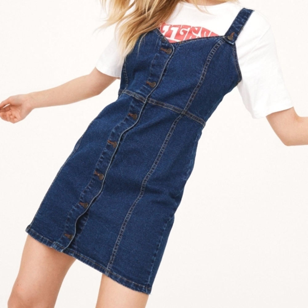 Denim Button Down Mini Dress